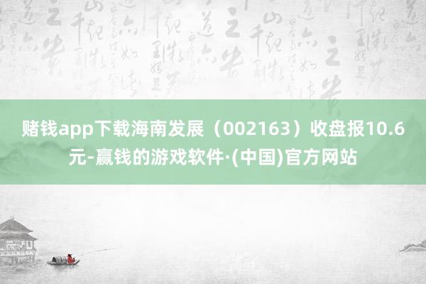 赌钱app下载海南发展（002163）收盘报10.6元-赢钱的游戏软件·(中国)官方网站